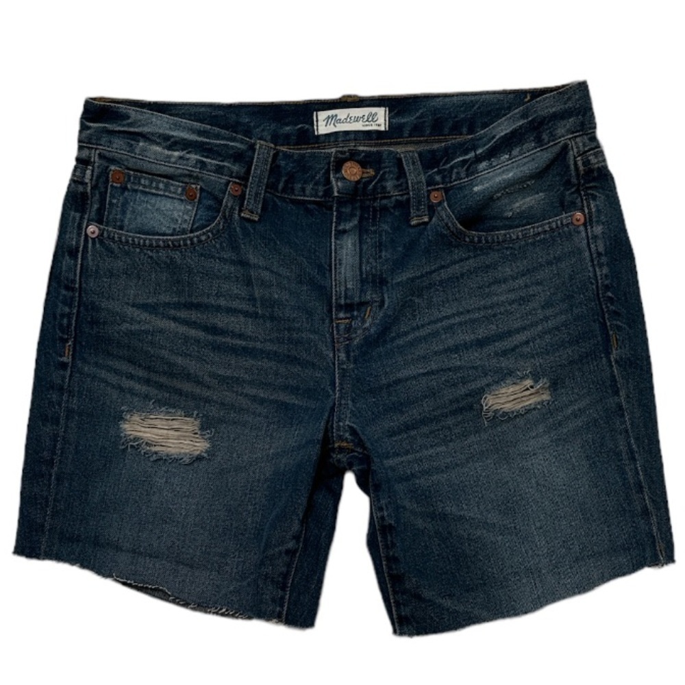 Madewell Cutoff Boyjean Shorts Raw Hem Size 27